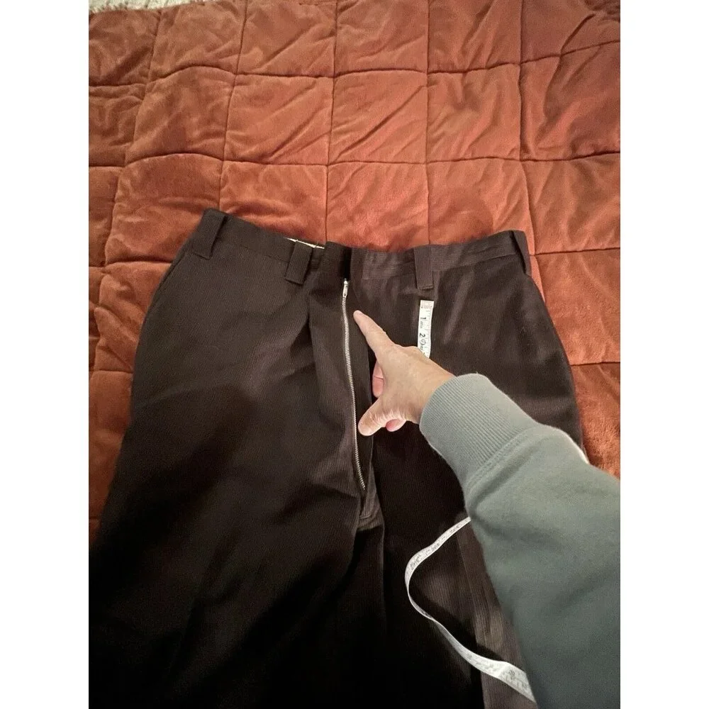 1958 Custom Tailored Siebler Clothes Twill‎ Wool Men’s 37x33 Pants Navy & Brown